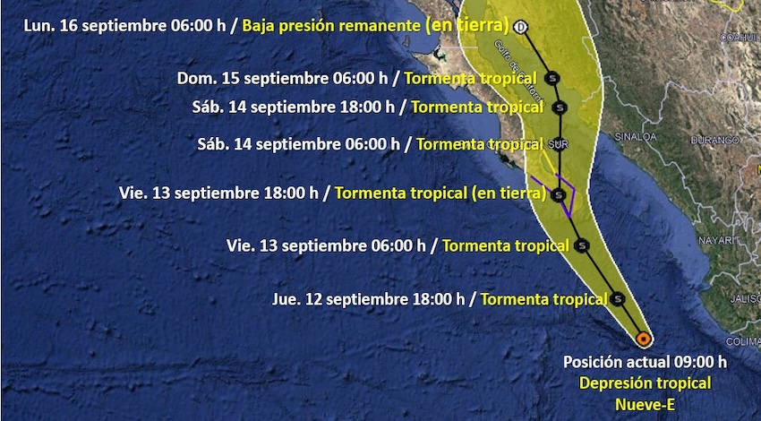 Depresión Tropical Nueve-E